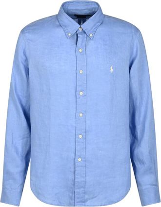 Polo Ralph Lauren Cubdppcs Long Sleeve Sport Shirt - Heren - Casual Overhemden - Blauw - 2XL - Linnen - Overhemden
