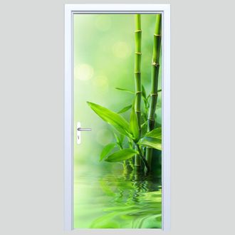 OEM Adhesivo De Tela Para Puerta Con Dise&ntilde;o De Tallo De Bamb&uacute; Zen 134pd