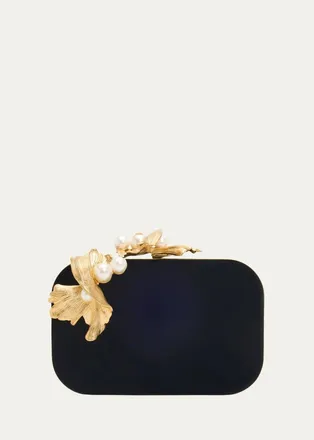 Jimmy Choo London Cloud Sculptural Pearly-Embellished Clutch Bag