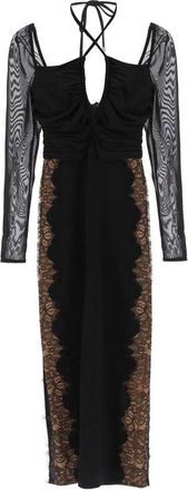 Self Portrait Black Polyester Cocktail Womens Dress