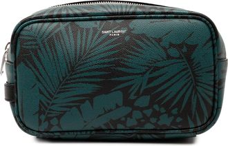 Saint Laurent Tweedehands Grain De Poudre Tropische Palm Pouch