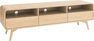 Vente-Unique Mobile Tv Con 3 Cassetti E 3 Nicchie Naturale - Jalemo