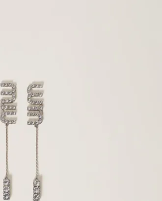 Miu Miu Pendant earrings with crystals