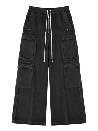 Rick Owens Double Cargo Jumbo Belas Wide-Leg Cotton Jeans