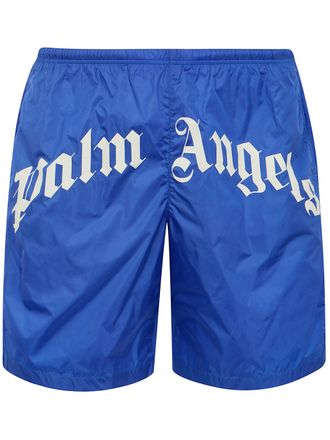 Palm Angels Costume Curved Logo Swimshort