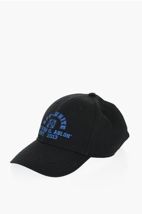 Off-white Effen pet met contrasterend logo in zwart