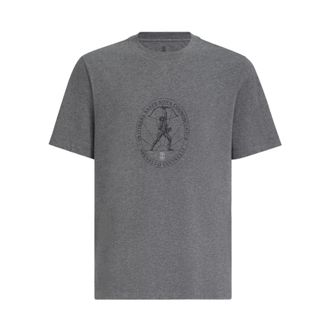 Brunello Cucinelli Hombre, Camisetas, Gris, Talla: M