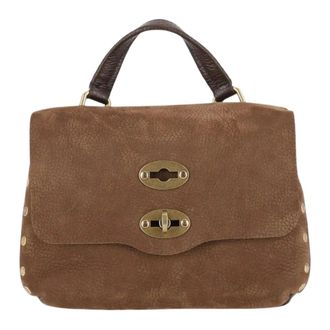 Zanellato Tassen, Dames, Bruin, ONE Size, Leer, Postina Jones Nabuk