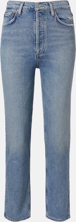 A Gold E 90s Pinch Waist Crop straight jeans