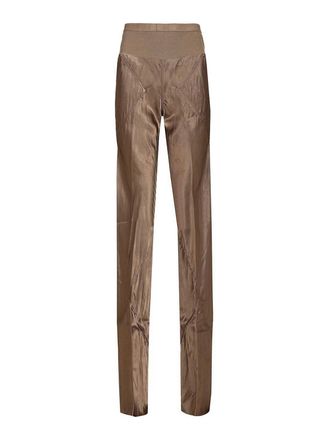 Rick Owens Bias Satin Flared Trousers
