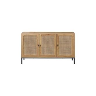 Calicosy Aparador con 3 puertas de ca&ntilde;a de rat&aacute;n - L120 cm