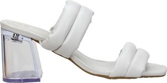 Offline Shoes Womens Jolene Clear Heel Sandal In Off-White