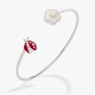 Alex and Ani Ladybug and Daisy Flex Cuff in Silver at Nordstrom