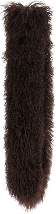 Yves Salomon Brown Lamb Fur Womens Scarf