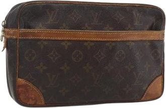 Louis Vuitton Pre-owned Clutches, female, Brown, Size: ONE SIZE Pre-owned Canvas Clutch