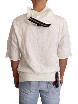 Dolce & Gabbana Crystal-Embroidered Cotton Hoodie - White