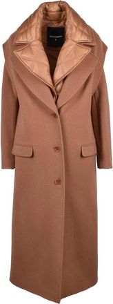 Patrizia Pepe Long Convertible Coat - Brown