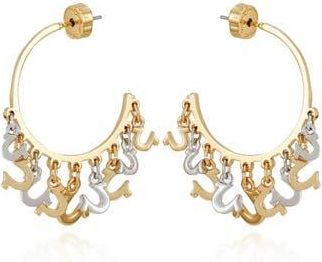 True Religion Horseshoe Drop Hoop Earrings in Gold Tone at Nordstrom Rack