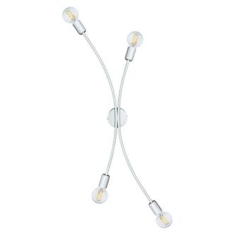 Energy L&aacute;mpara De Techo 4 Luces Marco Pintado Blanco 97x19xh32 Cm