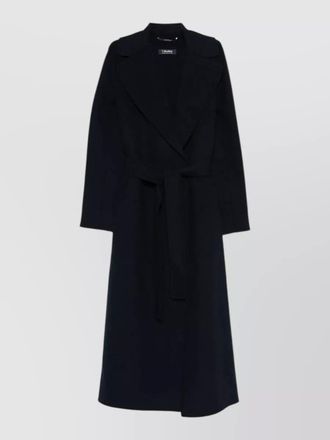 Max Mara belted long coat lapel collar poldo