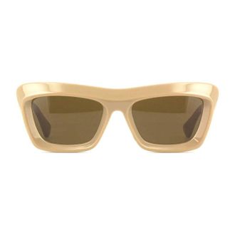 Bottega Veneta BV1283S003 Square Full Rim Sunglasses - Beige