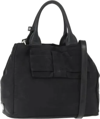 Prada Pre-owned Handbags, female, Black, Size: ONE SIZE Pre-owned Nylon Handbag