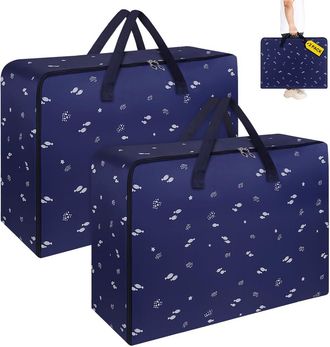 OEM Juego De 2 Bolsas De Almacenamiento Grandes Oxford, Bolsas De Mudanza De Gran Capacidad De 105 L, Bolsas De Almacenamiento Resistentes Con Asas Reforz
