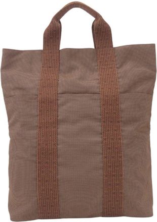 Herm&egrave;s Brown Polyester Polyamide Tote Bag (Pre-Owned)
