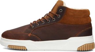 HUB Heren Hoge Sneakers Mark 2.1 - Heren - Sneakers - Bruin - 43 EU - Wol - Schoenen
