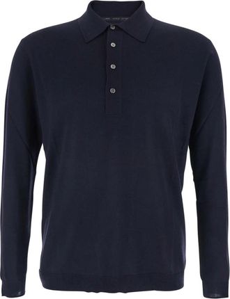 low brand Polo Trui - Heren - Ronde hals truien - Blauw - S - Wol - Truien & Vesten