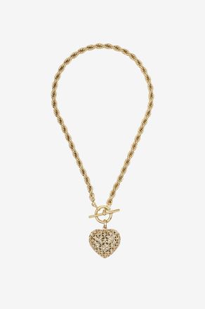 Gas Bijoux Goldene Halskette mit Strass Coracao Liane