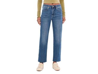 Liverpool L.A. 28 Kennedy Mid-Rise Crop Straight Leg Jeans with Blind Hem Womens Jeans Newport Beach : 12 28
