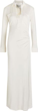 Tove Iana Jersey Maxi Shirt Dress - Ivory - 42 (UK14 / L)
