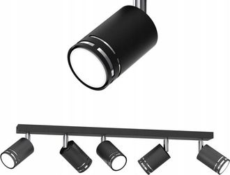 OEM L&aacute;mpara De Techo Cromada Negra Led Gu10 Movible Reflector Punto Pulido L&aacute;mpara