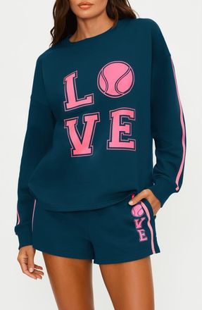 Beach Riot Cyra Crewneck Cotton Sweatshirt in Seashell at Nordstrom, Size X-Small