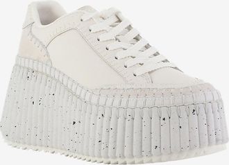 Chlo&eacute; Keilsneakers aus Leder Nama
