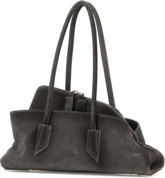 The Attico Womens Grey Suede Small La Passeggiata Handbag Borse A Mano Bag