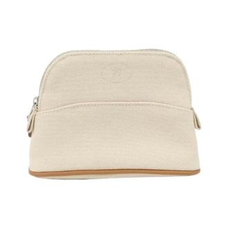 Herm&egrave;s Pre-owned Bolide MiniMini Canvas Pouch - Dames - Pre-owned - Beige - Maat: ONE Size