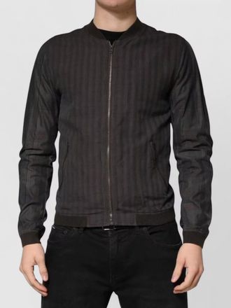 Dolce & Gabbana striped single breasted coat