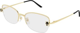 Cartier Panth&egrave;re Bril - Dames - Brillen - Geel - 55 MM - Accessoires