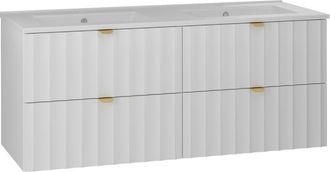 Petits Meubles Mueble lavabo encastrado estratificado Blanco