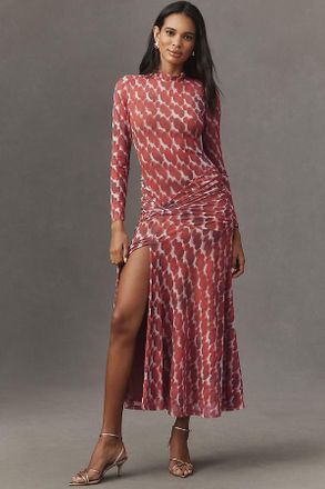 Bardot Lea Printed Mesh Midi Dress