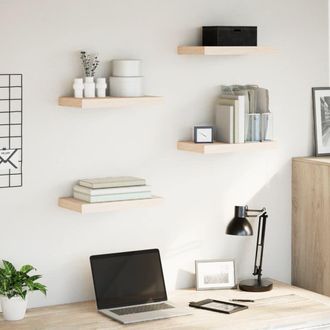 Berkfield Home Floating Shelves 4 pcs 40x23.5x4 cm Engineered Wood in Brown