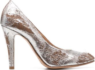 Maison Margiela 100mm lurex Mary-Jane pumps - women - Other fibres - 35 - Silver