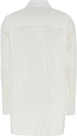 Loewe Womens Draped Shirt White Cotton