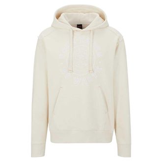 HUGO BOSS Heren Graphic Raglan Sport Hoodie (Wit)