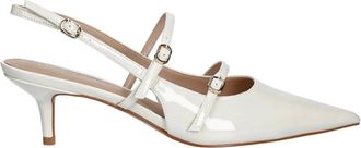 Twinset Schoenen, Dames, Beige, 37 EU, Leer, Pumps met Slingback Bandje