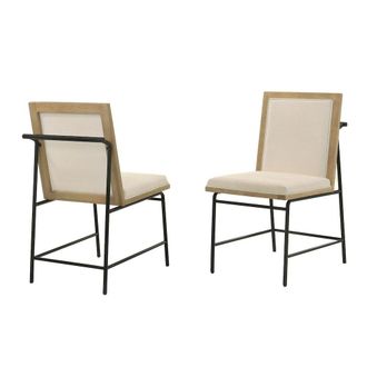 Best Master Furniture Bristol Mid-Century Dining Chair, Set of 2, Kepler Driftwood