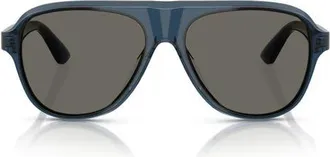 Oliver Peoples Paul Newman 57mm Pilot Sunglasses in Newman Blue/carbon Grey at Nordstrom