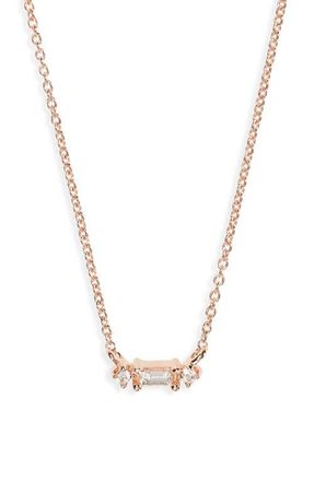 Dana Rebecca Designs Sadie Diamond Pendant Necklace in Rose Gold at Nordstrom, Size 16
